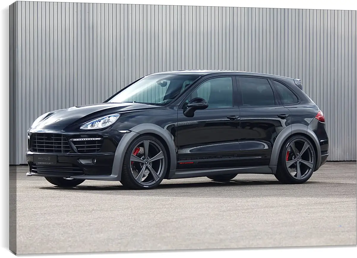 Постер и плакат - Черный Porche Cayenne