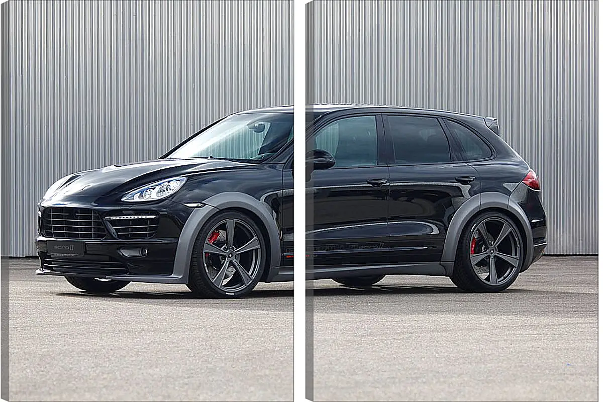 Модульная картина - Черный Porche Cayenne