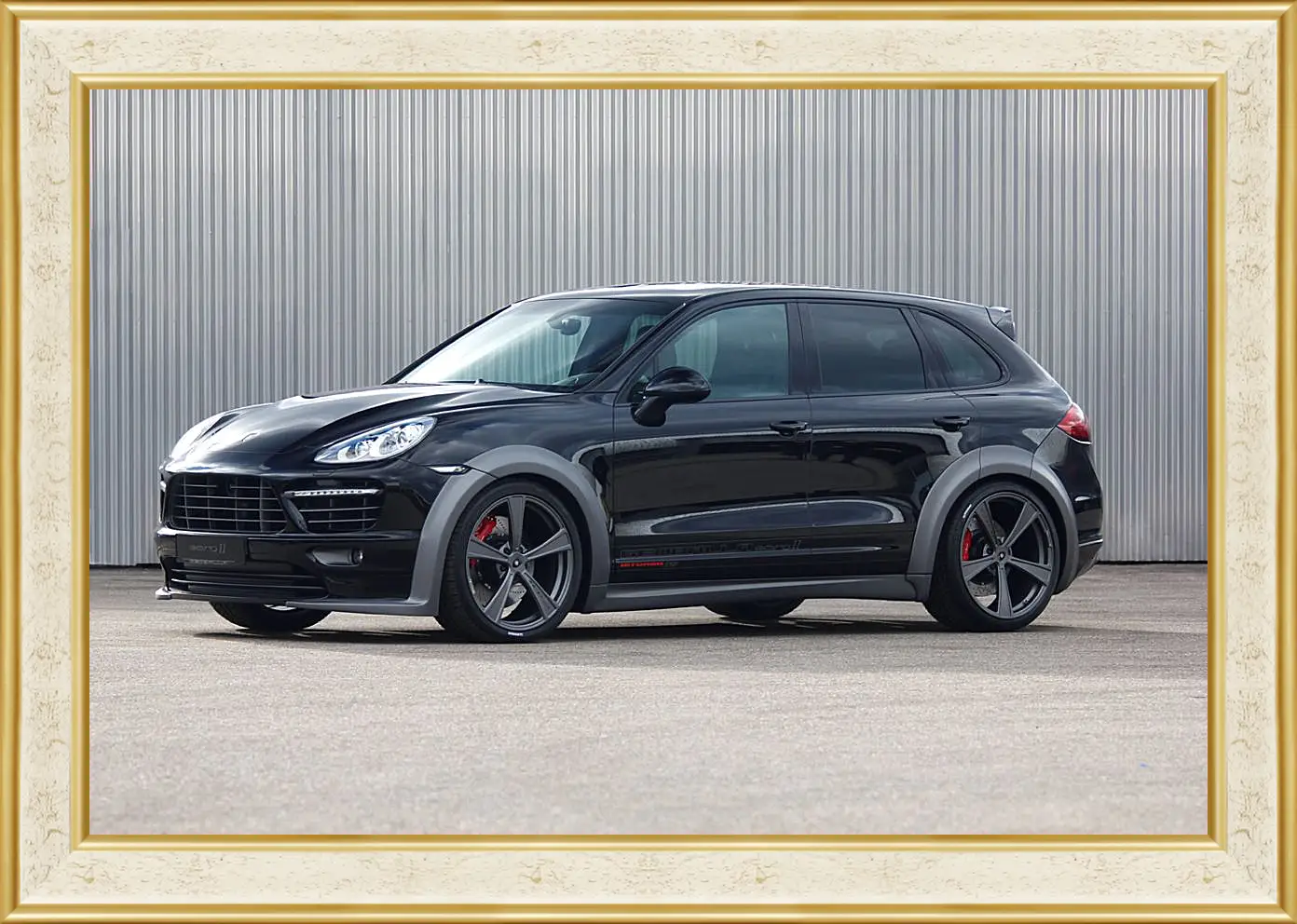 Картина в раме - Черный Porche Cayenne