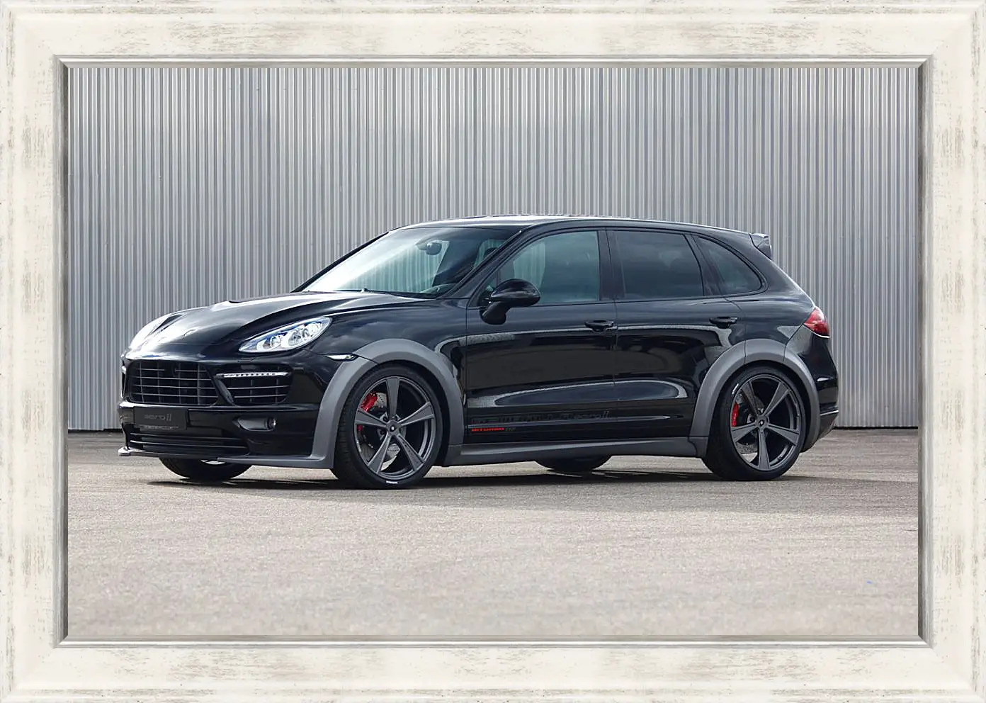 Картина в раме - Черный Porche Cayenne