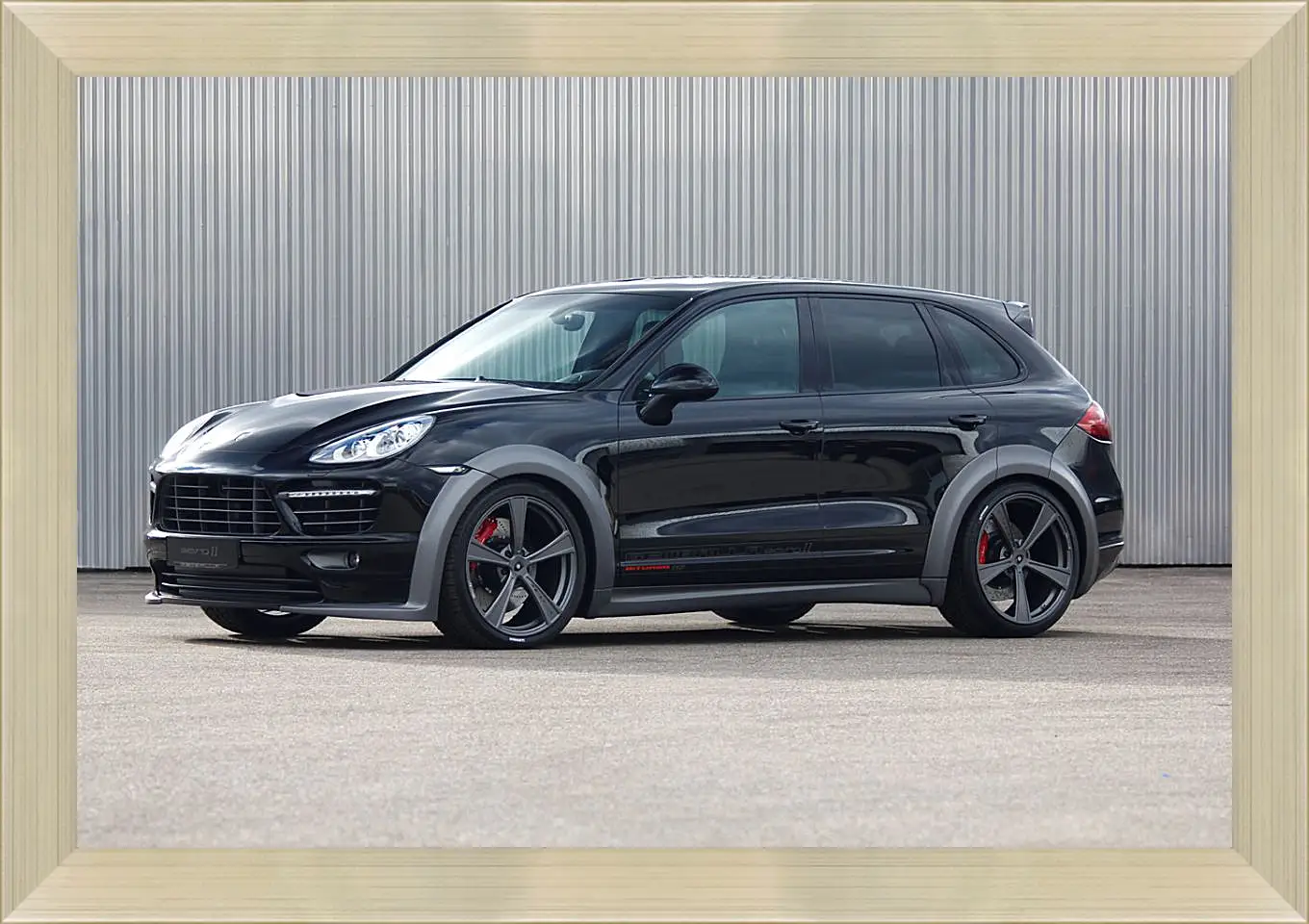 Картина в раме - Черный Porche Cayenne