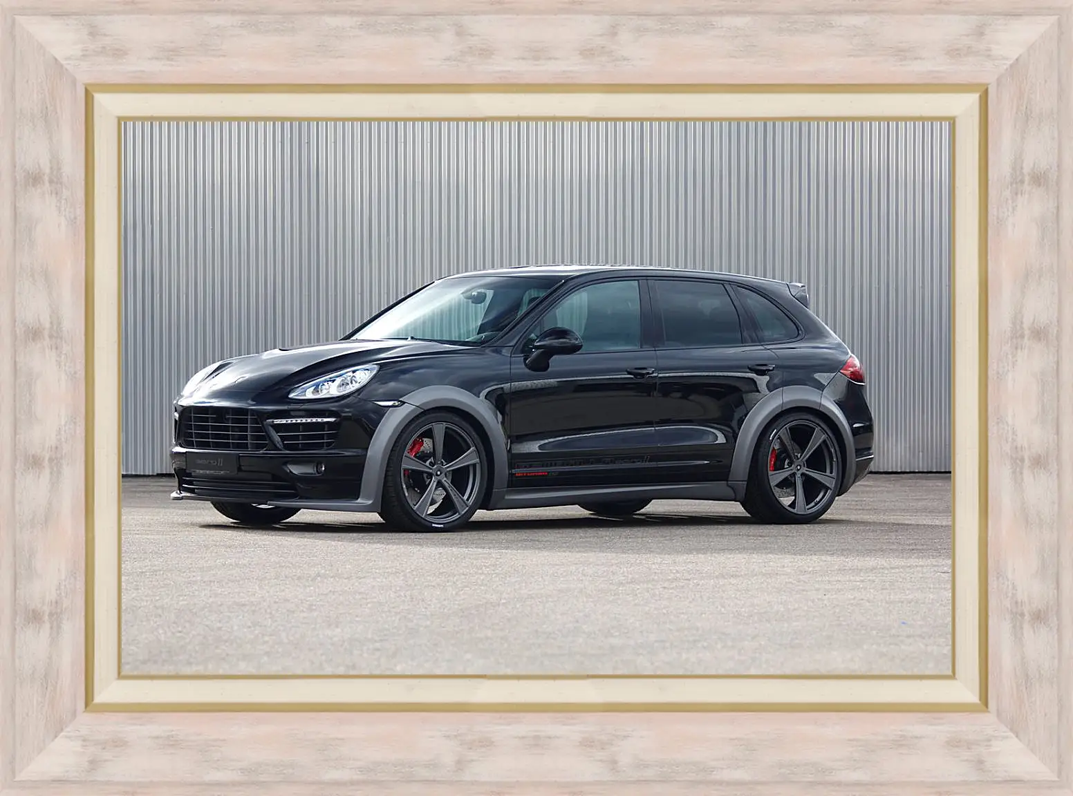 Картина в раме - Черный Porche Cayenne