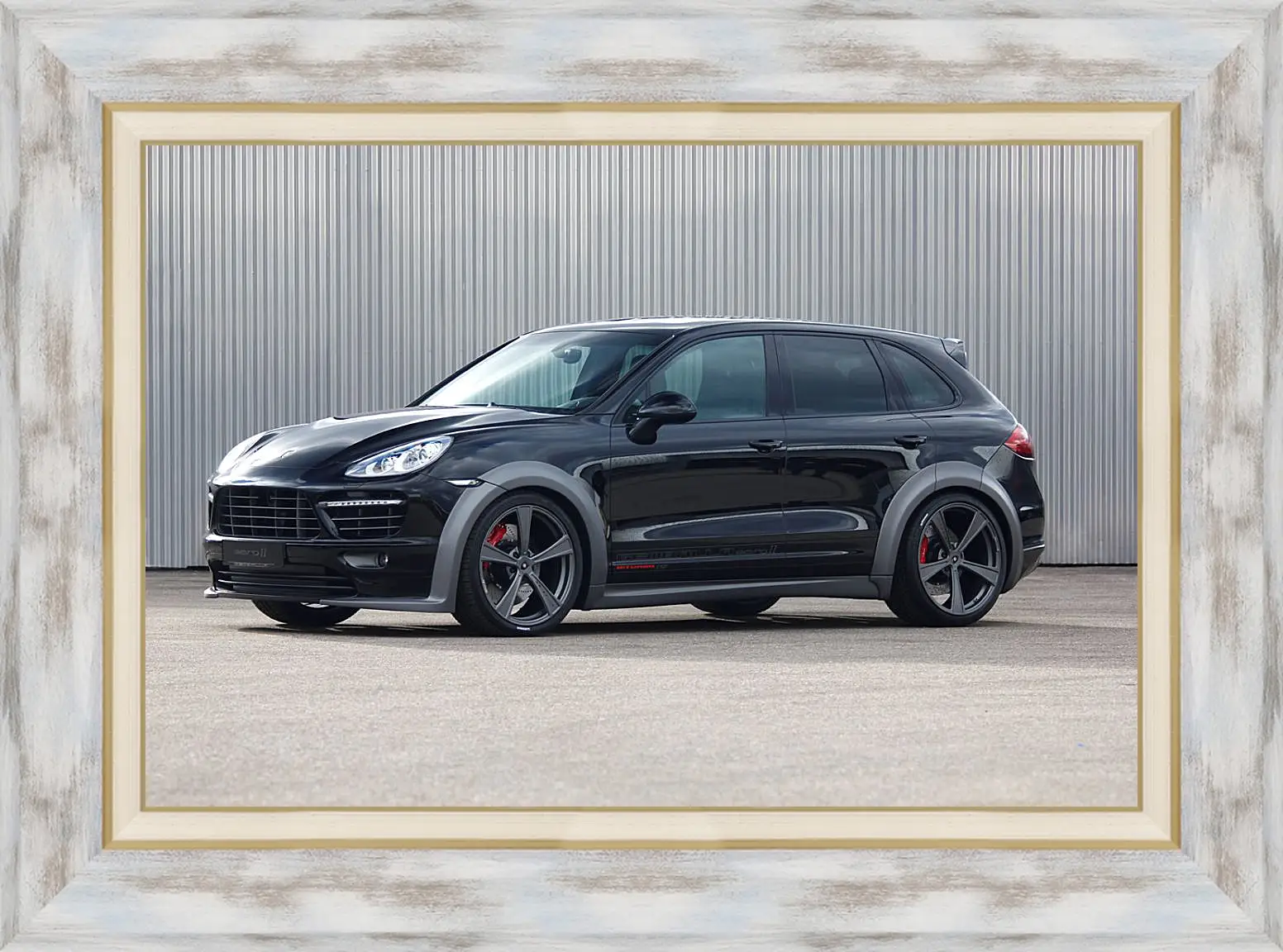 Картина в раме - Черный Porche Cayenne
