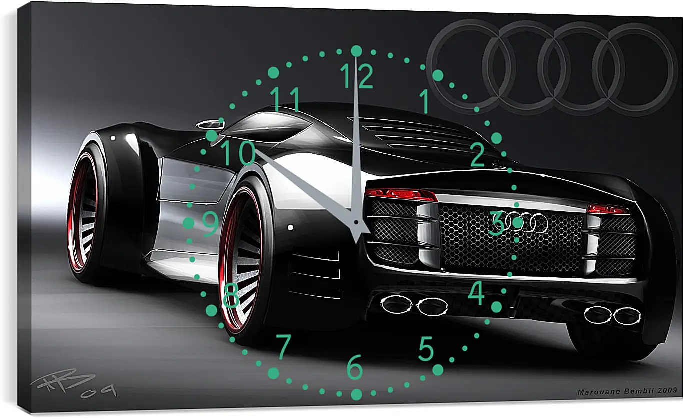 Часы картина - Audi  (Ауди)