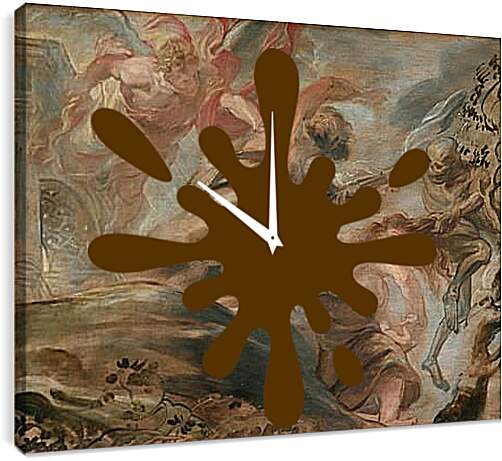 Часы картина - Expulsion from the Garden of Eden. Питер Пауль Рубенс