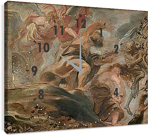 Часы картина - Expulsion from the Garden of Eden. Питер Пауль Рубенс