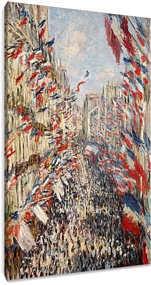 Постер и плакат - The Rue Montorgueil, 30th of June 1878. Клод Моне
