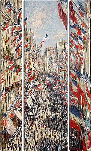 Модульная картина - The Rue Montorgueil, 30th of June 1878. Клод Моне