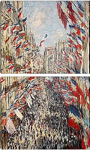 Модульная картина - The Rue Montorgueil, 30th of June 1878. Клод Моне