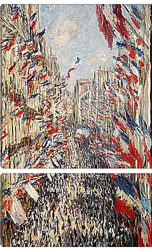 Модульная картина - The Rue Montorgueil, 30th of June 1878. Клод Моне