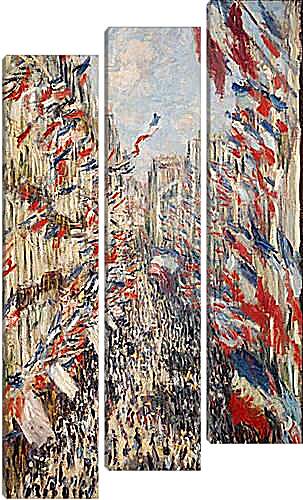Модульная картина - The Rue Montorgueil, 30th of June 1878. Клод Моне