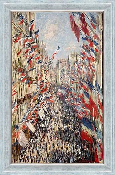 Картина в раме - The Rue Montorgueil, 30th of June 1878. Клод Моне
