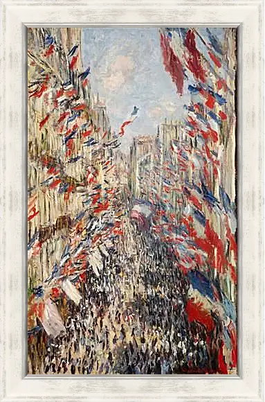 Картина в раме - The Rue Montorgueil, 30th of June 1878. Клод Моне