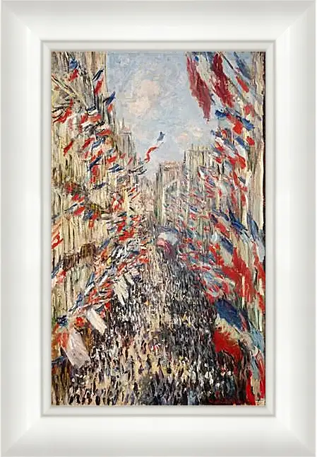 Картина в раме - The Rue Montorgueil, 30th of June 1878. Клод Моне