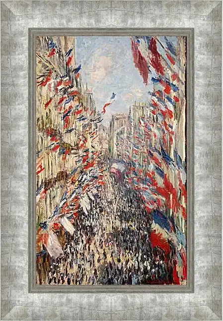 Картина в раме - The Rue Montorgueil, 30th of June 1878. Клод Моне