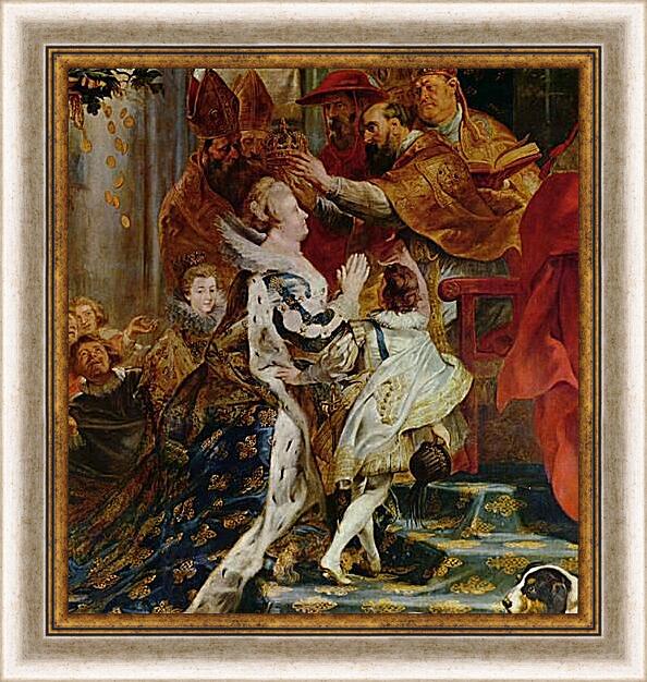 Картина в раме - Коронация Марии Медичи. Питер Пауль Рубенс