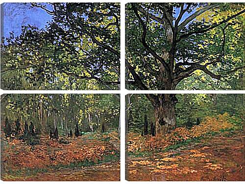 Модульная картина - The Bodmer Oak, Fontainbleau Forest. Клод Моне