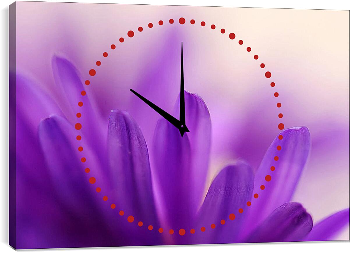 Часы картина - Лепестки цветка