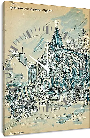 Часы картина - Paris. Коровин Константин