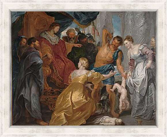 Картина в раме - The Judgement of Solomon. Питер Пауль Рубенс