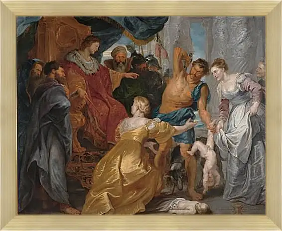 Картина в раме - The Judgement of Solomon. Питер Пауль Рубенс