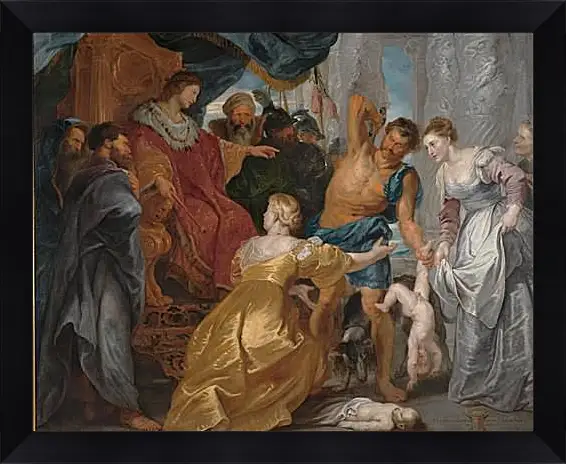 Картина в раме - The Judgement of Solomon. Питер Пауль Рубенс