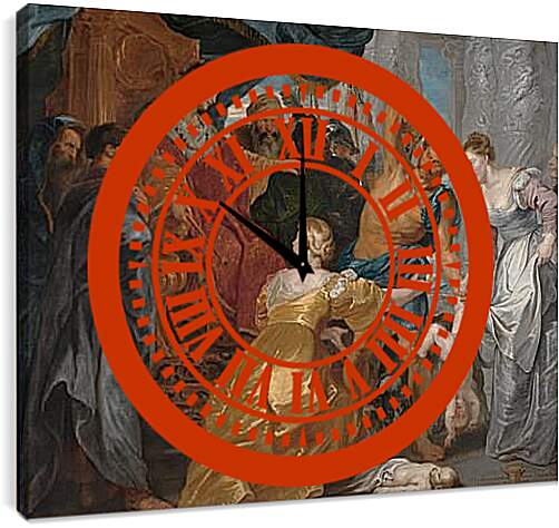 Часы картина - The Judgement of Solomon. Питер Пауль Рубенс