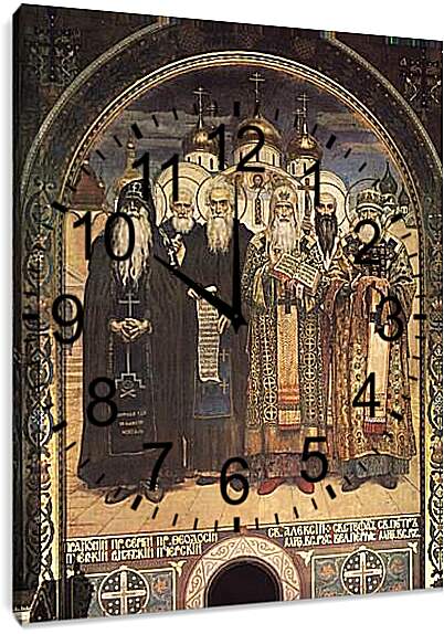 Часы картина - Русские святые. Виктор Васнецов