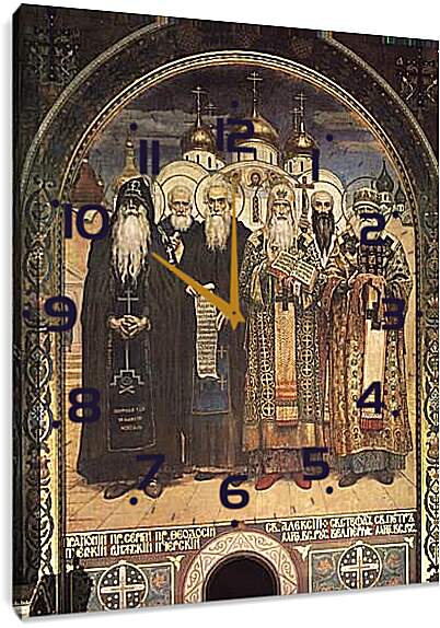 Часы картина - Русские святые. Виктор Васнецов