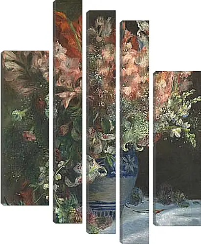 Модульная картина - Gladioli in a Vase. Пьер Огюст Ренуар