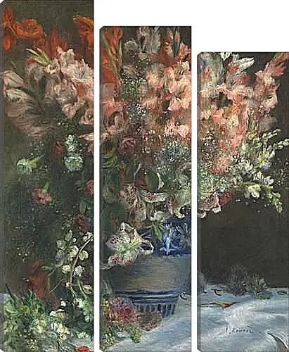 Модульная картина - Gladioli in a Vase. Пьер Огюст Ренуар