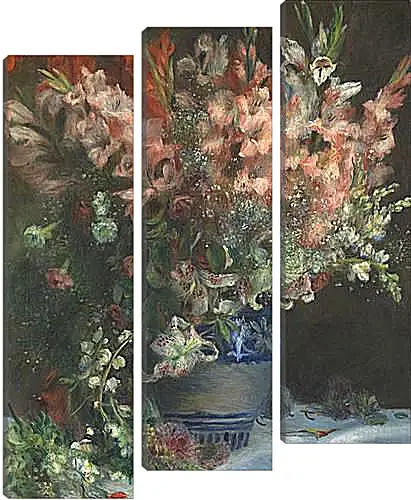 Модульная картина - Gladioli in a Vase. Пьер Огюст Ренуар