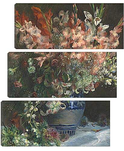 Модульная картина - Gladioli in a Vase. Пьер Огюст Ренуар