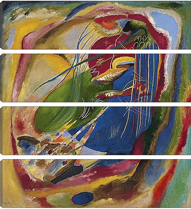 Модульная картина - Pintura con tres manchas. Кандинский Василий