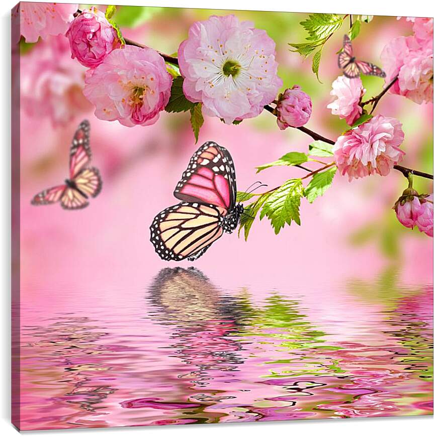 Постер и плакат - Весенние бабочки