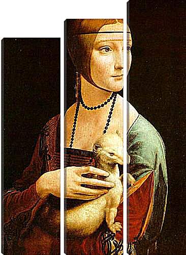 Модульная картина - Дама с горностаем. Леонардо да Винчи