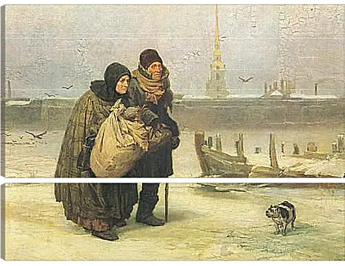 Модульная картина - С квартиры на квартиру. Виктор Васнецов