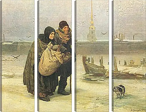 Модульная картина - С квартиры на квартиру. Виктор Васнецов