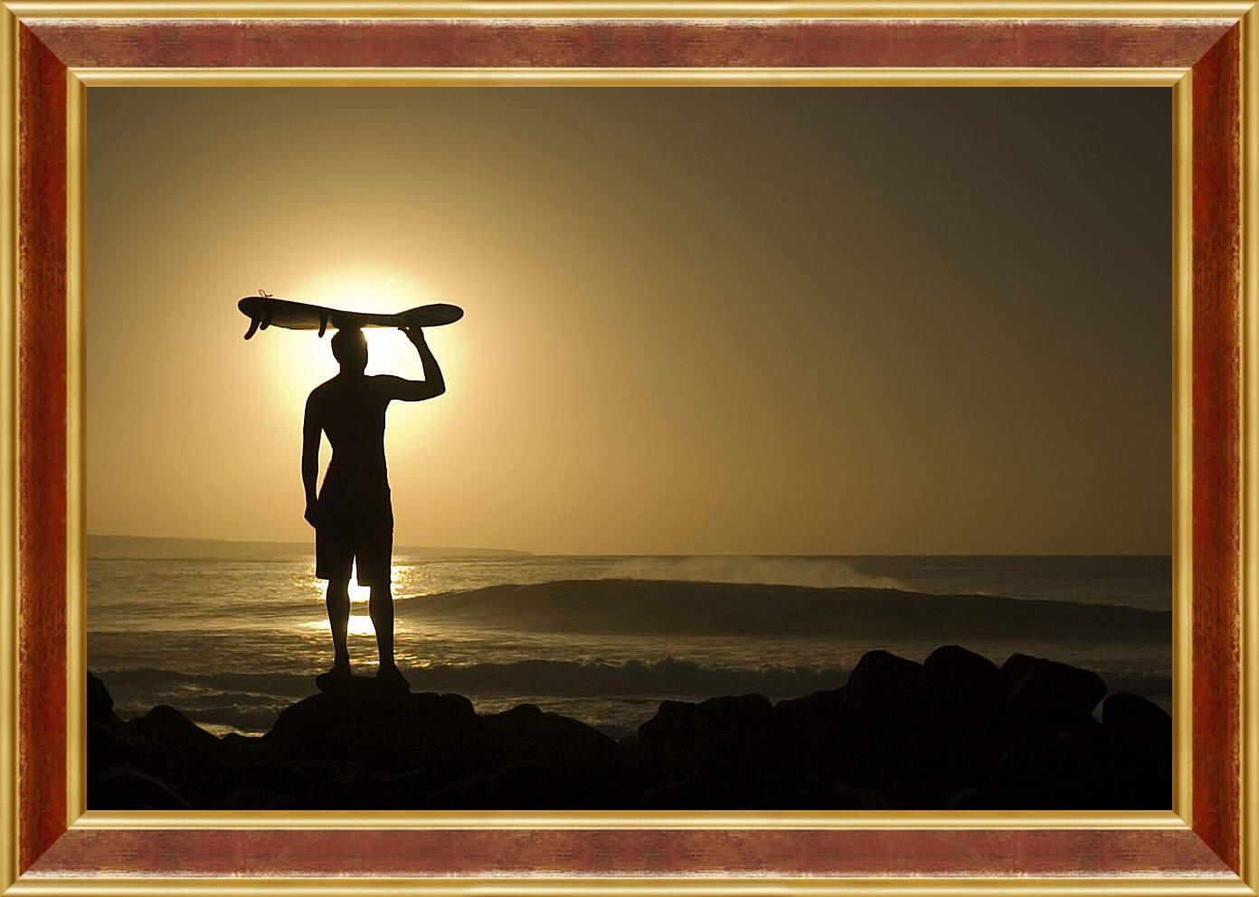 Картина в раме - Серфингист