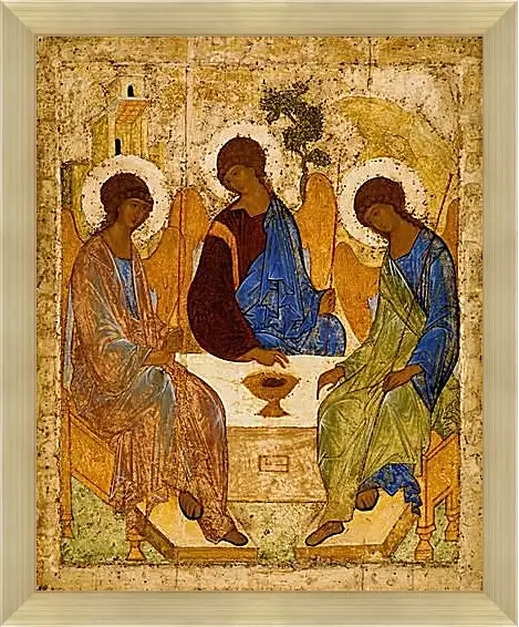 Картина в раме - Святая Троица. Рублев Андрей