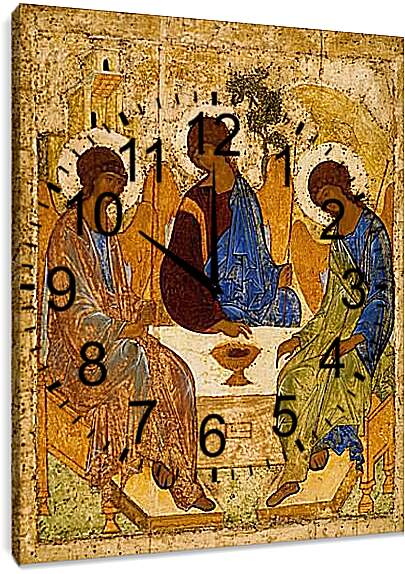 Часы картина - Святая Троица. Рублев Андрей