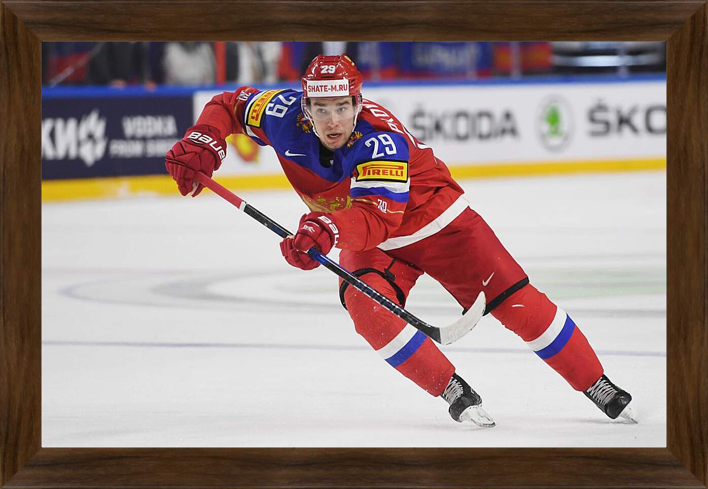 Картина в раме - Хоккеист. Сборная России по хоккею