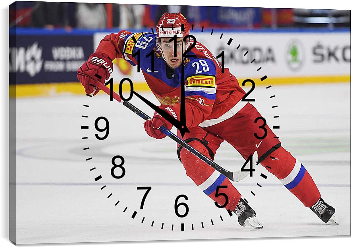 Часы картина - Хоккеист. Сборная России по хоккею