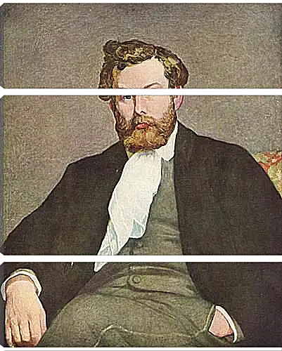 Модульная картина - Portrait of Alfred Sisley. Пьер Огюст Ренуар