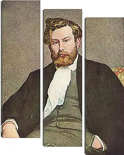 Модульная картина - Portrait of Alfred Sisley. Пьер Огюст Ренуар