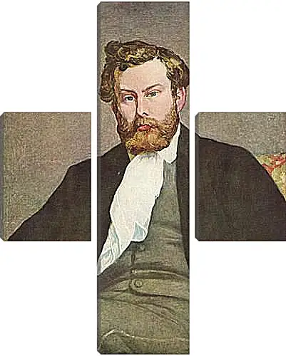 Модульная картина - Portrait of Alfred Sisley. Пьер Огюст Ренуар