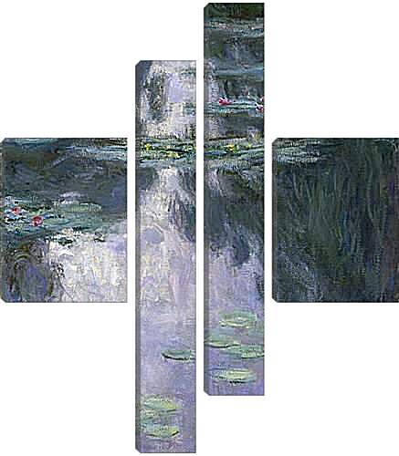 Модульная картина - водяные лилии. Клод Моне