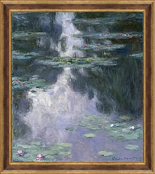 Картина в раме - Водяные лилии. Клод Моне