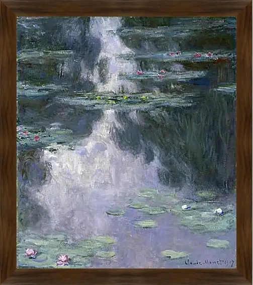 Картина в раме - Водяные лилии. Клод Моне