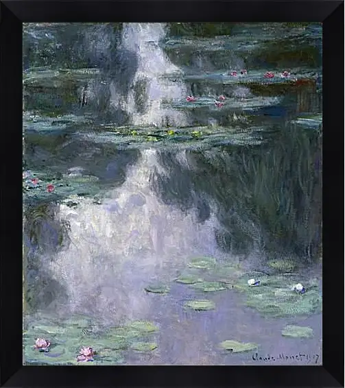 Картина в раме - Водяные лилии. Клод Моне